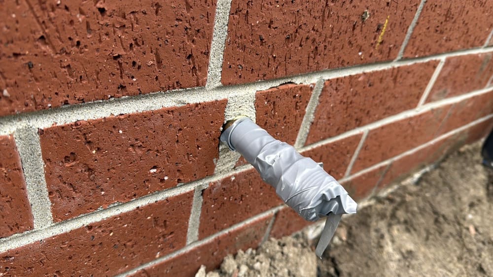 Seal pipe penetrations through the external walls, recorded during a lock-up inspection in Beveridge
