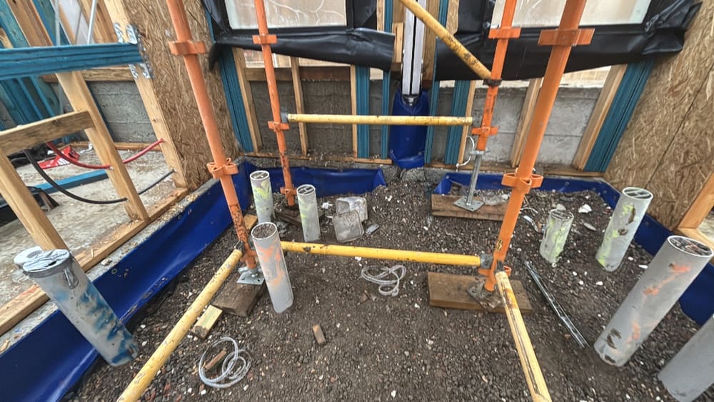 Vapour barriers sections missing, recorded during a slab pre-pour inspection in Beveridge